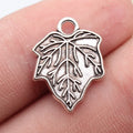 20x15mm 1.7g Antique Silver Zinc Alloy Leaf Charm Pendant for DIY Necklace Bracelet Making