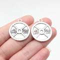 28x24mm 3.5g Multicolor Zinc Alloy Weight Plate Charm Pendant for DIY Fitness Theme Jewelry