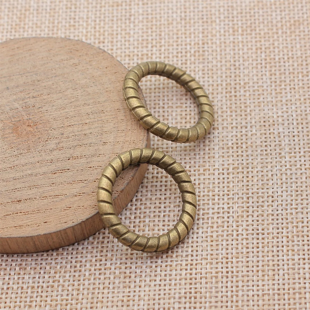 27x27mm 5.4g Multicolor Zinc Alloy Round Ring Charm Pendant for Necklace Earring Jewelry Making