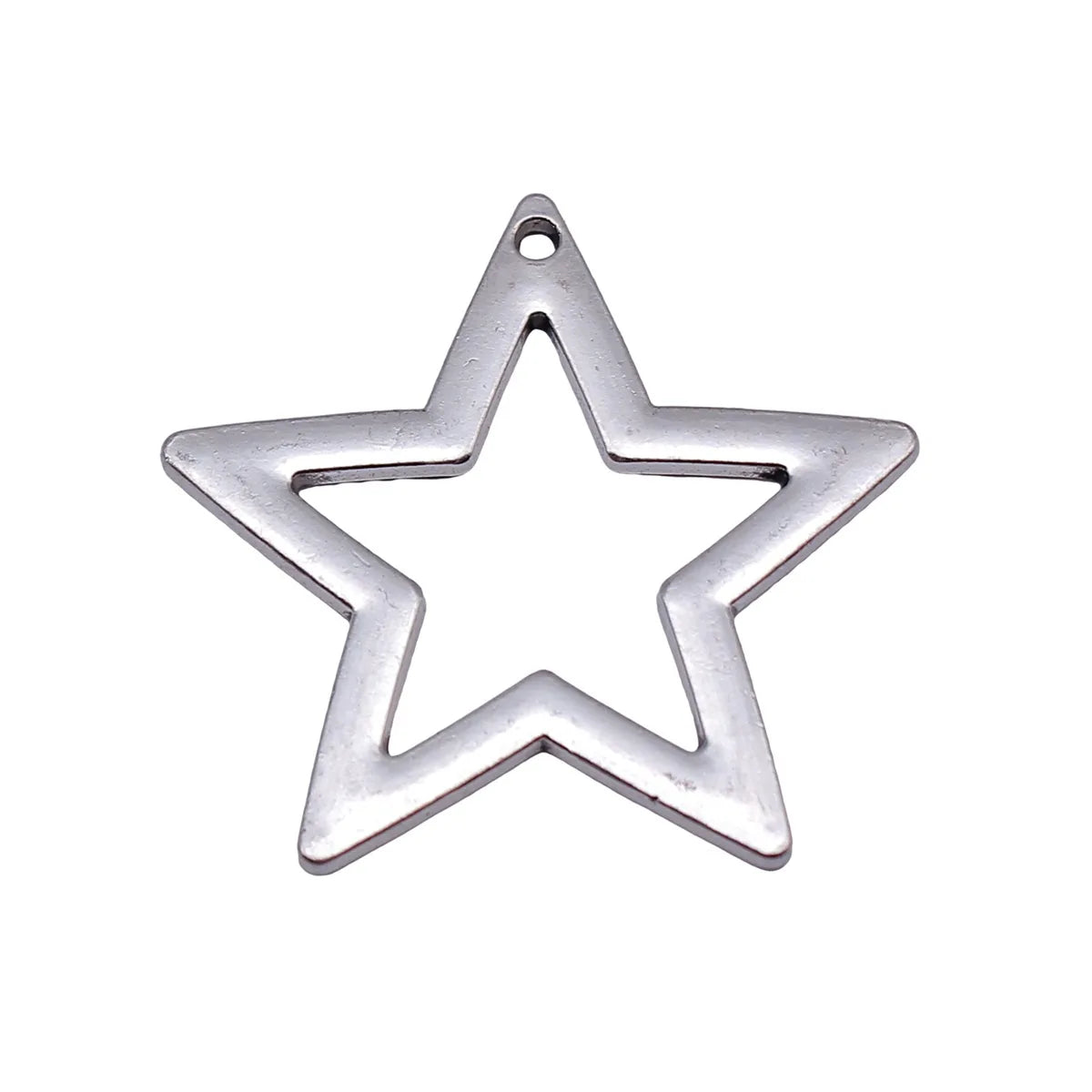36x33mm 3.3g Antique Silver Zinc Alloy Openwork Five Point Star Hollow Charm Pendant for DIY Jewelry Making