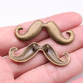44x18mm 3.6g Antique Bronze Zinc Alloy Mustache Charm Pendant for DIY Necklace Bracelet Jewelry