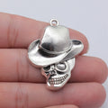 44x35mm 8.6g Multicolor Zinc Alloy Hat Skull Head Charm Pendant for DIY Necklace Jewelry Making
