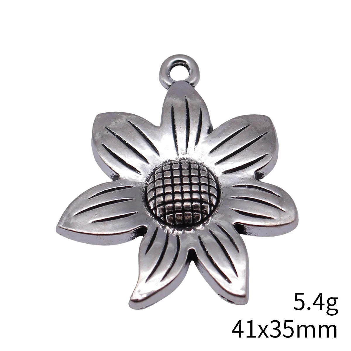 41x35mm 5.4g Antique Silver Zinc Alloy Flower Charm Pendant for DIY Bracelet Necklace Jewelry