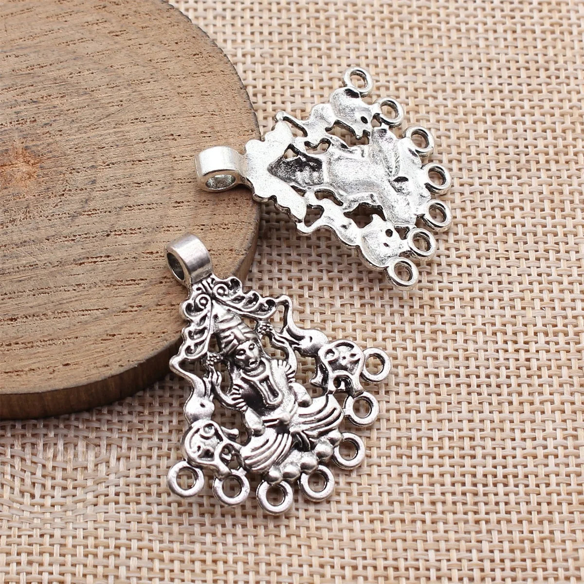 38x35mm 4.6g Multicolor Zinc Alloy Shiva Connector Charm Pendant for DIY Necklace Bracelet Jewelry