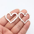 36x35mm 4.6g Antique Silver Zinc Alloy Hollow Heart Charm Pendant for DIY Necklace Bracelet Jewelry Making