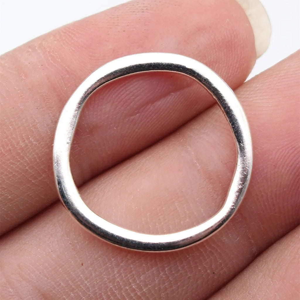24x24mm 1.3g Multicolor Zinc Alloy Irregular Round Ring Connector Charm for DIY Bracelet Making