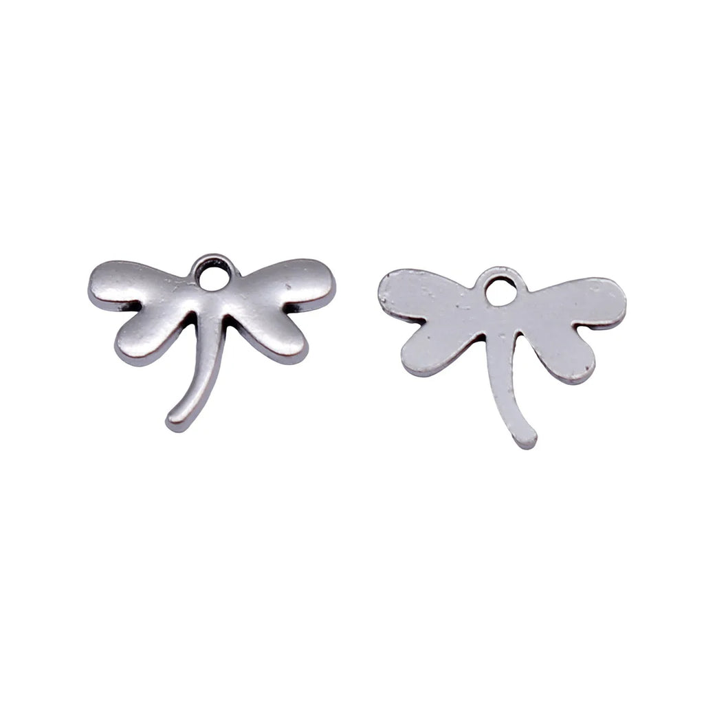 12x9mm 0.34g Antique Silver Zinc Alloy Dragonfly Charm Pendant for DIY Necklace Bracelet Making