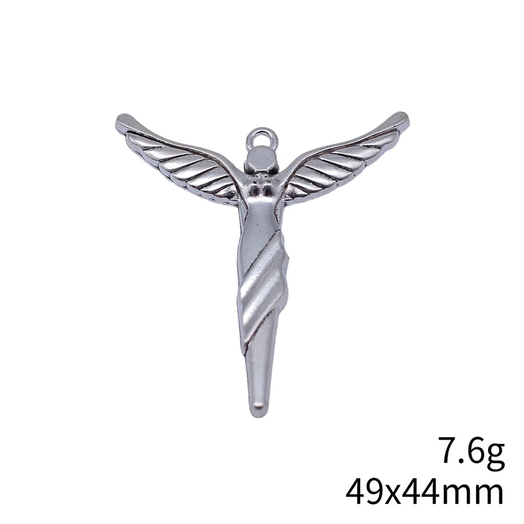 49x44mm 7.6g Multicolor Zinc Alloy Angel Charm Pendant for DIY Necklace Bracelet Jewelry Making