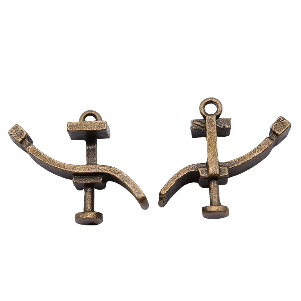 27x20mm 3g Antique Bronze Zinc Alloy Dentist Bed Charm Pendant for DIY Medical Theme Jewelry