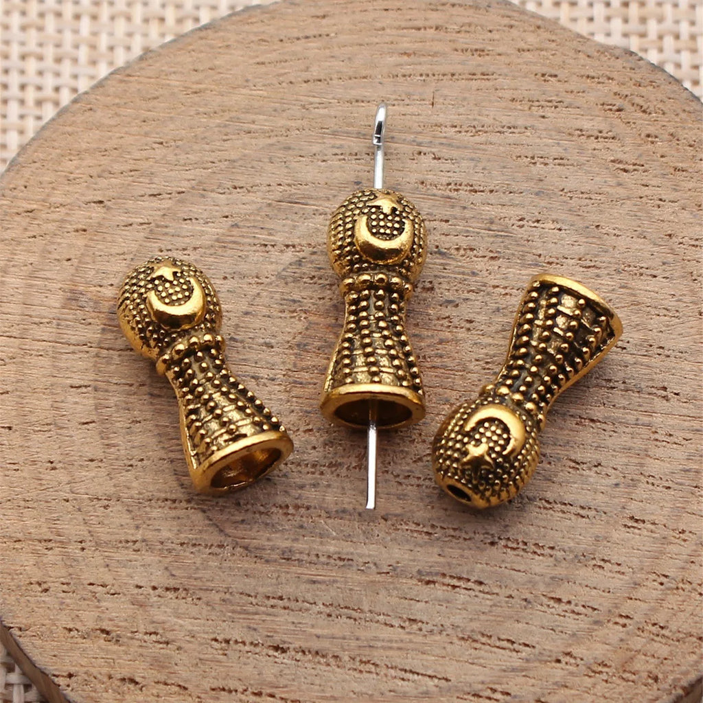 17x7.4x7.2mm 2.1g Multicolor Zinc Alloy Imam Prayer Beads Loose Metal Beads for Bracelet Jewelry Making