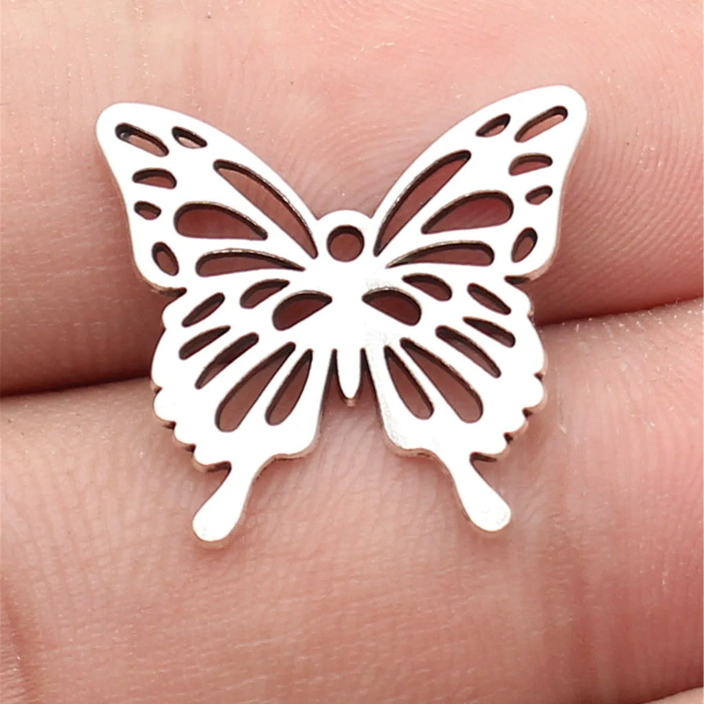 21x19mm 1.1g Antique Silver Zinc Alloy Butterfly Charm Pendant for DIY Necklace Bracelet Jewelry Making