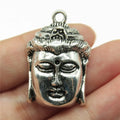 32x22mm 5.3g Antique Silver Zinc Alloy Buddha Head Charm Pendant for DIY Necklace Bracelet Making
