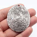 59x47mm 16g Multicolor Zinc Alloy Fingerprint Swirl Charm Pendant for DIY Bracelet Necklace Making