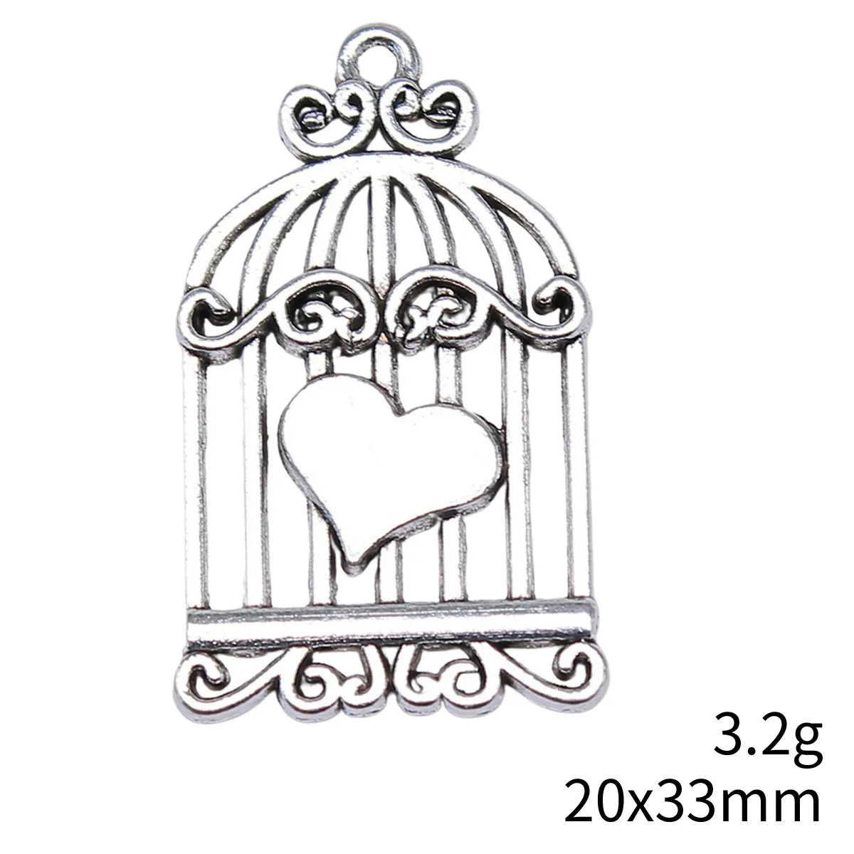 20x33mm 3.2g Multicolor Zinc Alloy Birdcage Bird charm pendant for DIY necklace bracelet jewelry making