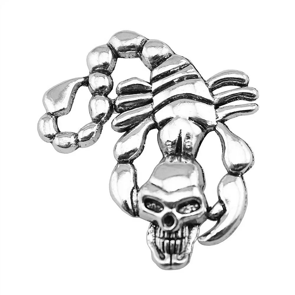 37x33mm 4.1g Antique Silver Zinc Alloy Scorpion Skull Charm Pendant for DIY Necklace Jewelry Making
