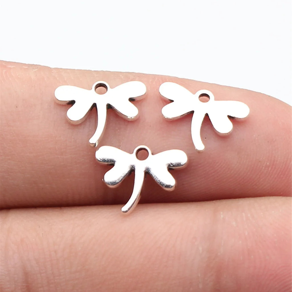 12x9mm 0.34g Antique Silver Zinc Alloy Dragonfly Charm Pendant for DIY Necklace Bracelet Making
