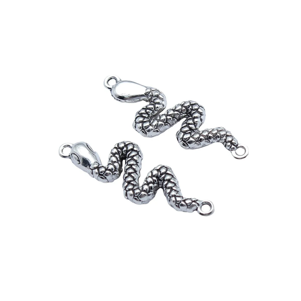 36x11mm 3.3g Antique Silver Zinc Alloy Snake Connector Charm for DIY Necklace Bracelet Jewelry Making