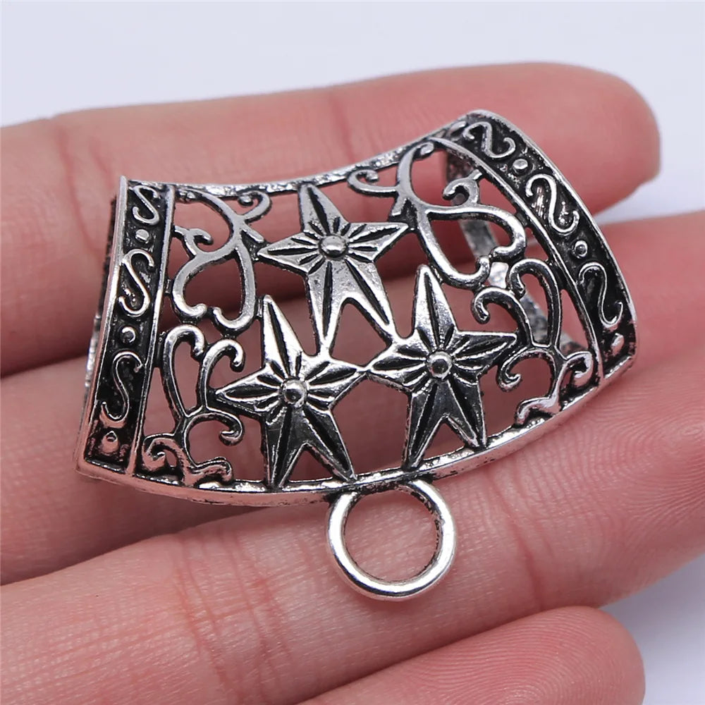 43x36x23mm 7.9g Multicolor Zinc Alloy Hollow Star Scarf Buckle Jewelry Findings for DIY Scarf Accessories