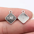19x16mm 1.4g Antique Silver Zinc Alloy LOVE Charm Pendant for DIY Necklace Bracelet Making
