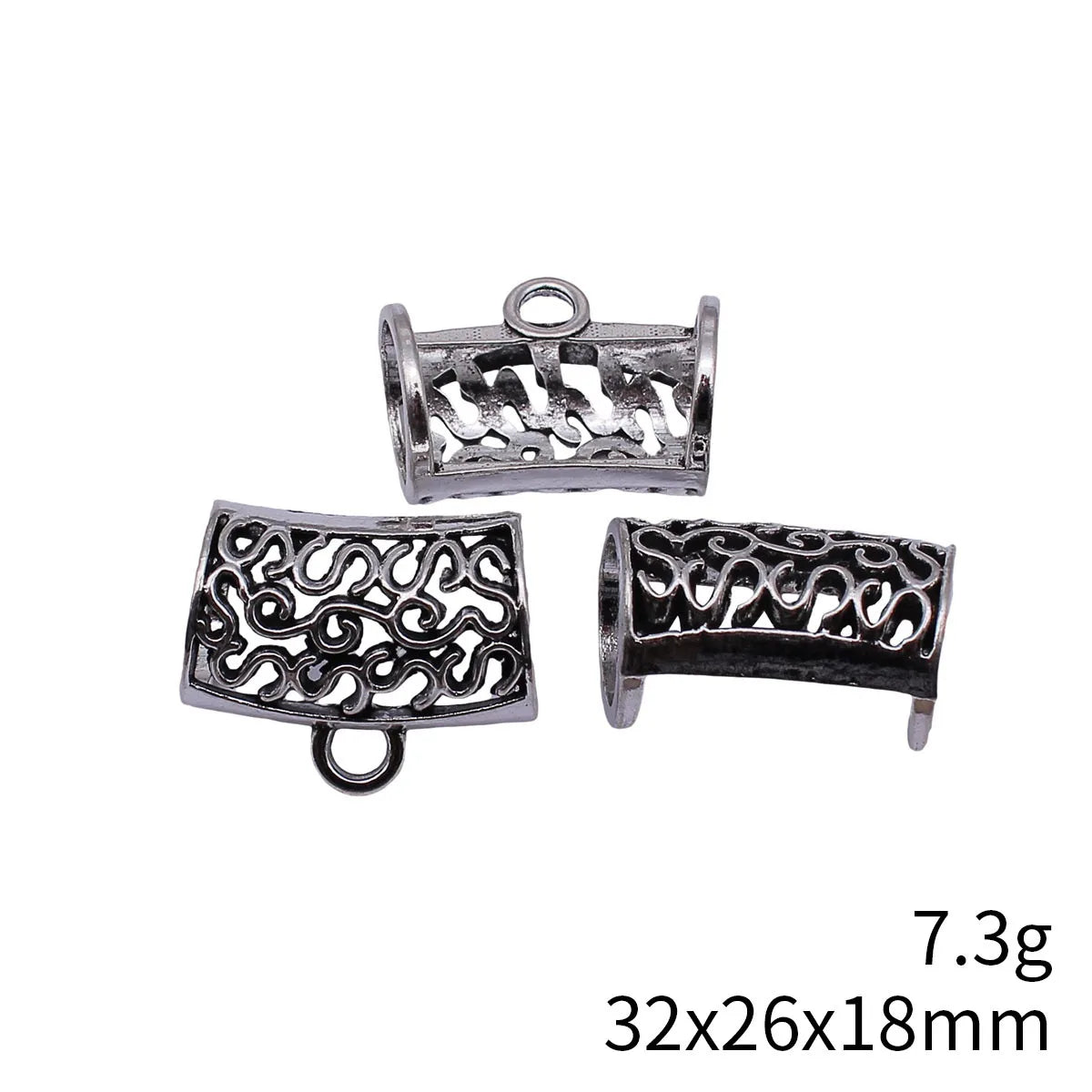32x26x18mm 7.3g Multicolor Zinc Alloy Hollow Scarf Buckle Jewelry Findings for DIY Accessory Making