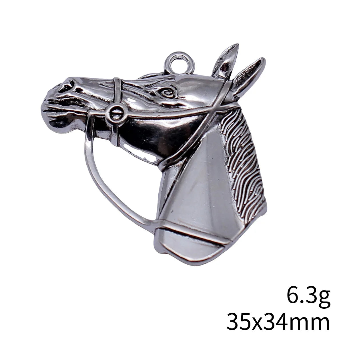35x34mm 6.3g Multicolor Zinc Alloy Horse Head Charm Pendant for DIY Necklace Bracelet Making