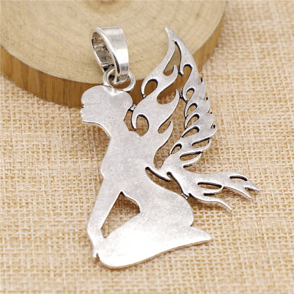 65x46mm 12.8g Antique Silver Zinc Alloy Dancer Charm Pendant for DIY Necklace Bracelet Jewelry Making