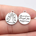 20x18mm 1.9g Antique Silver Zinc Alloy Happiness Guardian Angel Charm Pendant for DIY Jewelry Making