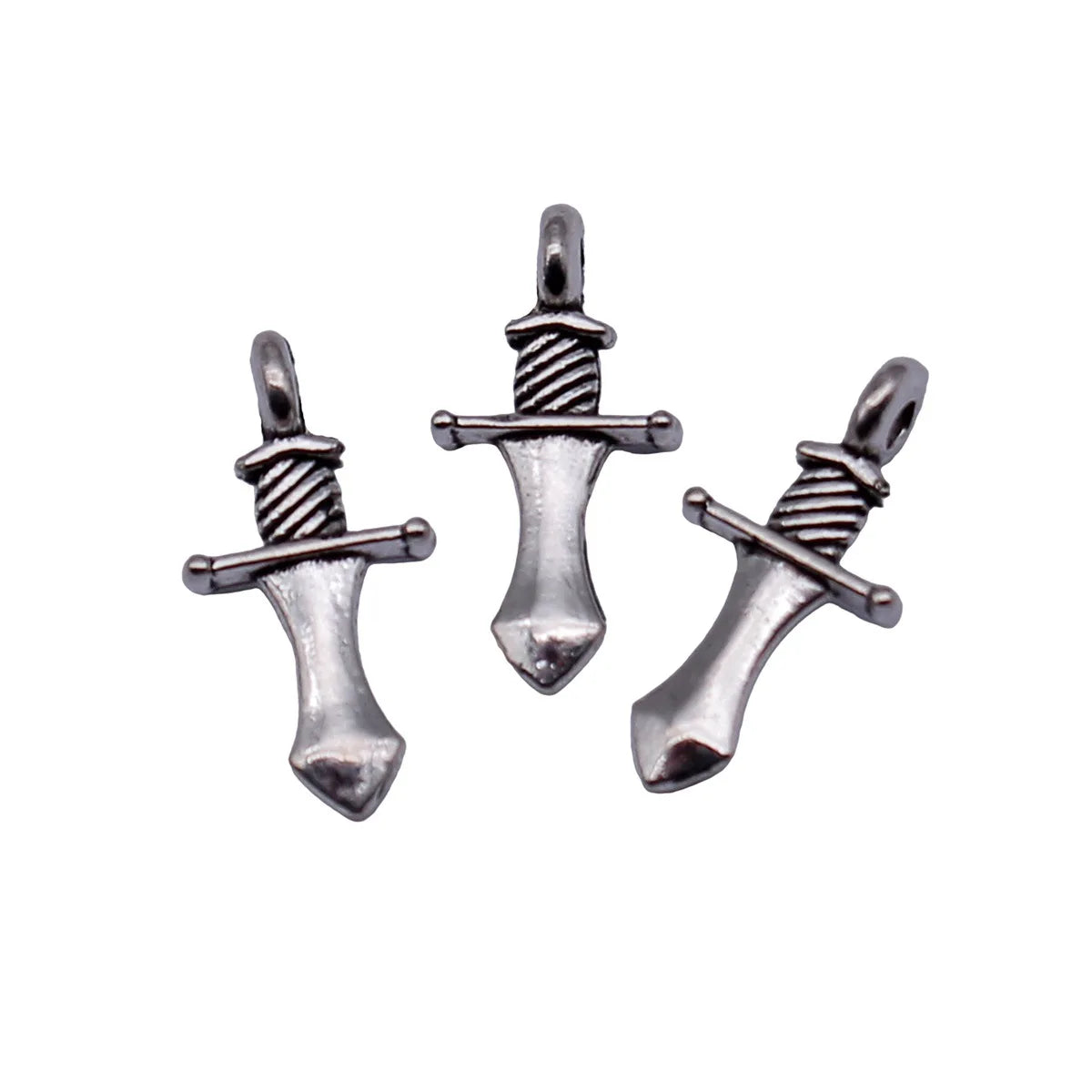 16x8mm 0.35g Antique Silver Zinc Alloy Sword Charm Pendant for DIY Necklace Bracelet Jewelry Making