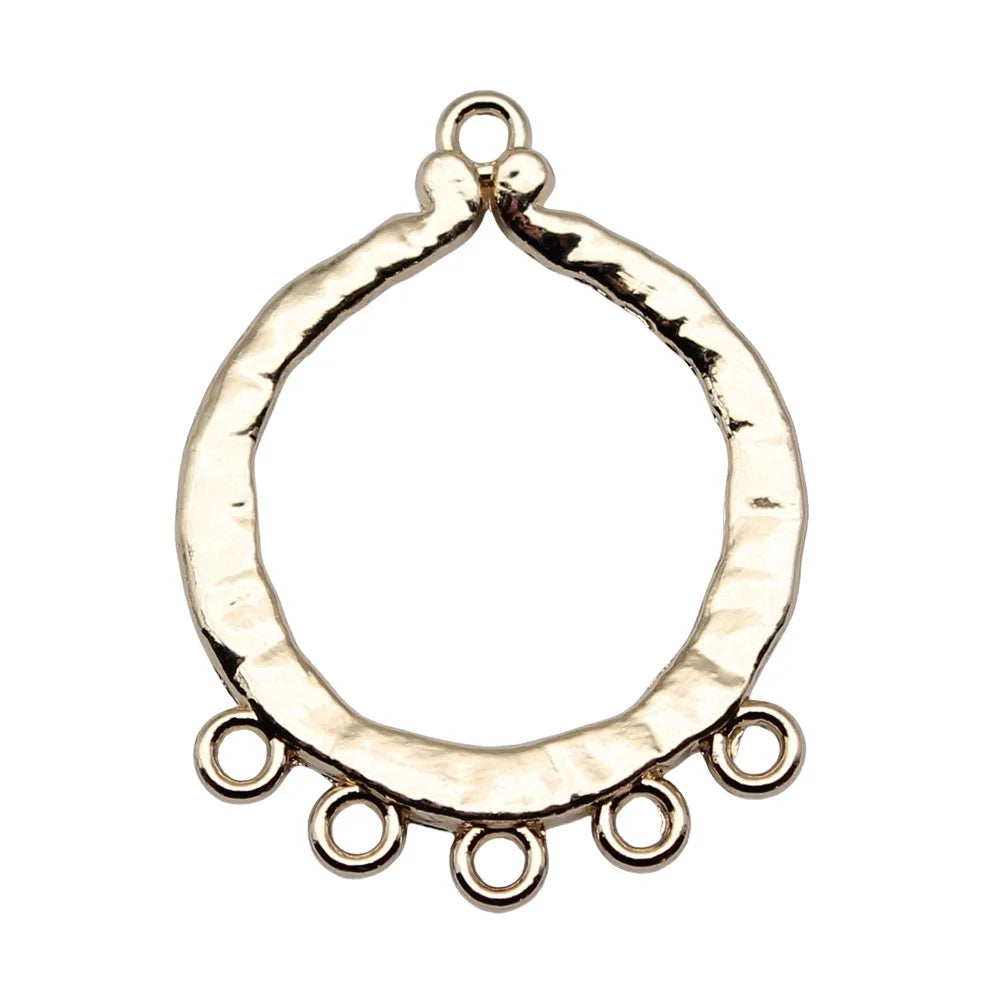 25x33mm 2.5g KC Gold Zinc Alloy Earring Connector Charm for DIY Earrings Necklace Jewelry