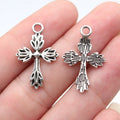 26x17mm 1.2g Antique Silver Zinc Alloy Cross Charm Pendant for DIY Necklace Bracelet Jewelry Making