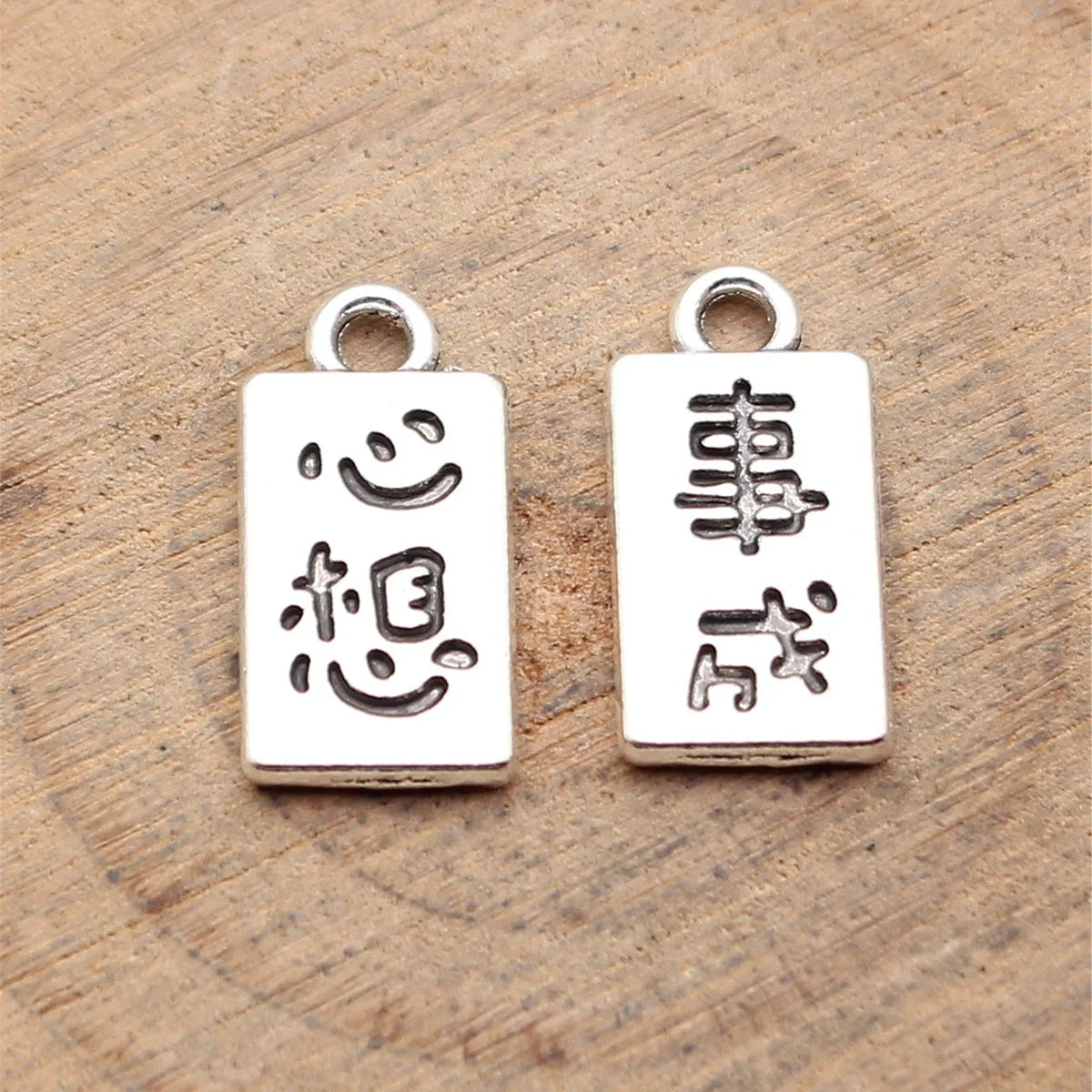 16x7.9mm 1.1g Antique Silver Zinc Alloy Wish Fulfillment Tag Charm Pendant for DIY Jewelry Making