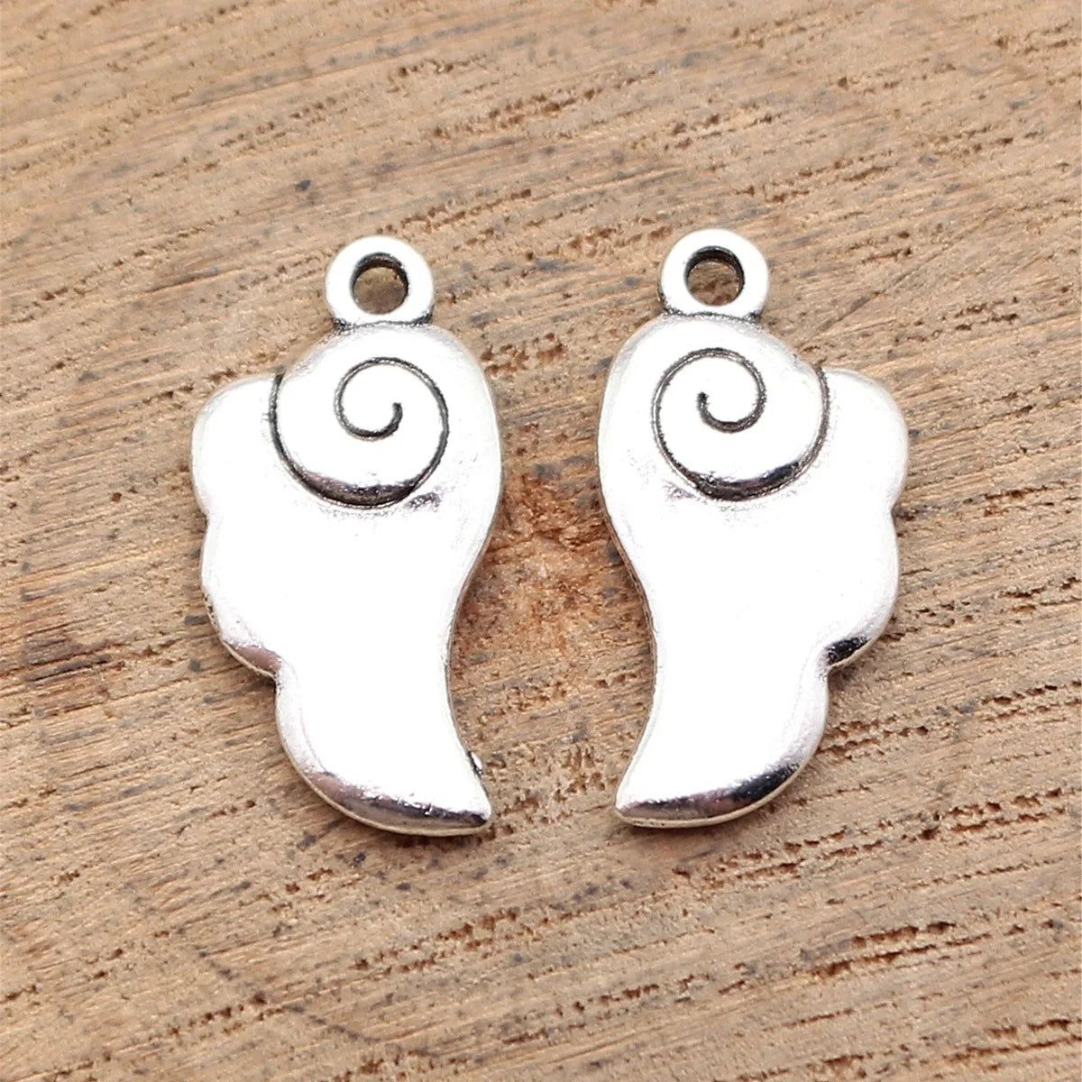 20x10mm 1.4g Multicolor Zinc Alloy Angel Wing Charm Pendant for DIY Necklace Bracelet Making