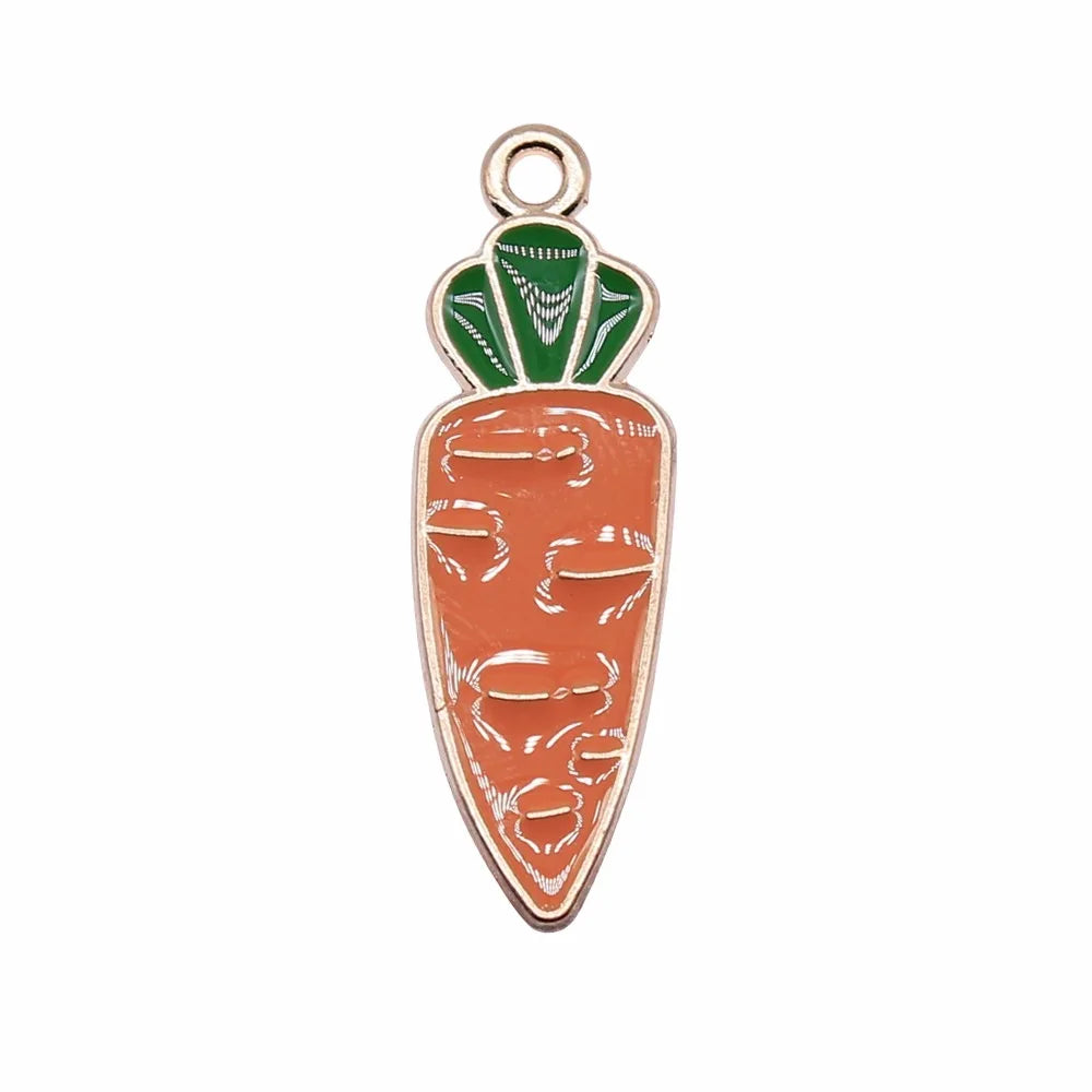 34x11mm 1.65g KC Gold Zinc Alloy Carrot Charm Pendant for DIY Necklace Bracelet Jewelry Making