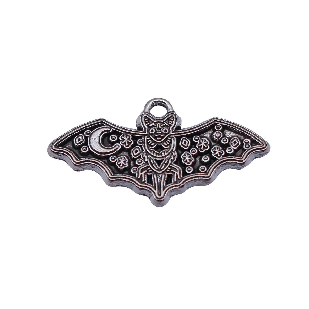 27x14mm 1.1g Antique Silver Zinc Alloy Bat Charm Pendant for Bracelet Necklace DIY Jewelry Making