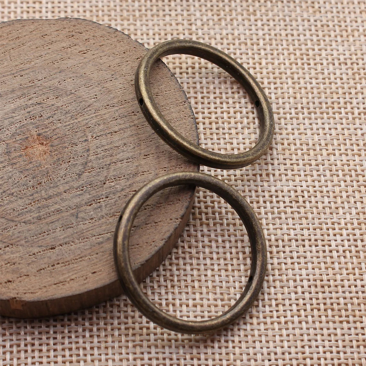 32x32mm 4.3g Antique Bronze Zinc Alloy Round Ring Connector Charm for DIY Earrings Jewelry Making