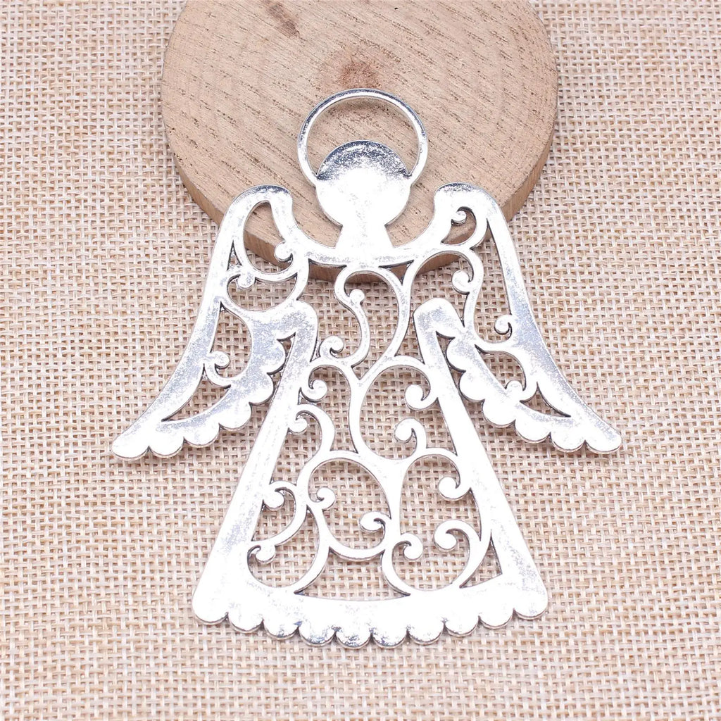 89x80mm 27g Multicolor Zinc Alloy Large Angel Charm Pendant for DIY Necklace Pendant Jewelry Making