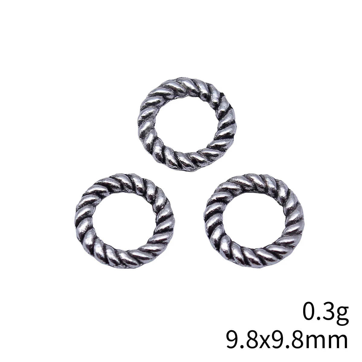 9.8x9.8mm 0.3g Multicolor Zinc Alloy Small Round Ring Charm Pendant for DIY Necklace Bracelet Making