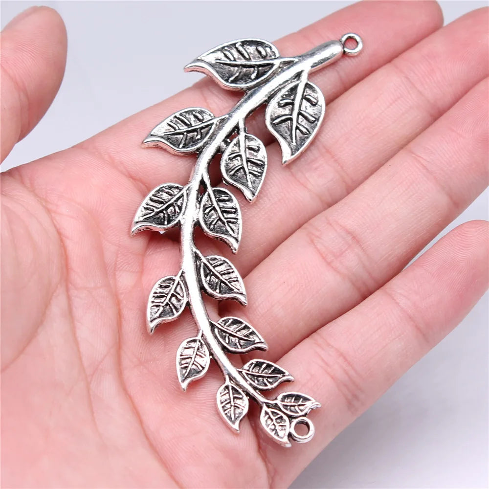 85x29mm 13.75g Antique Silver Zinc Alloy Tree Branch Connector Charm Pendant for DIY Jewelry Making