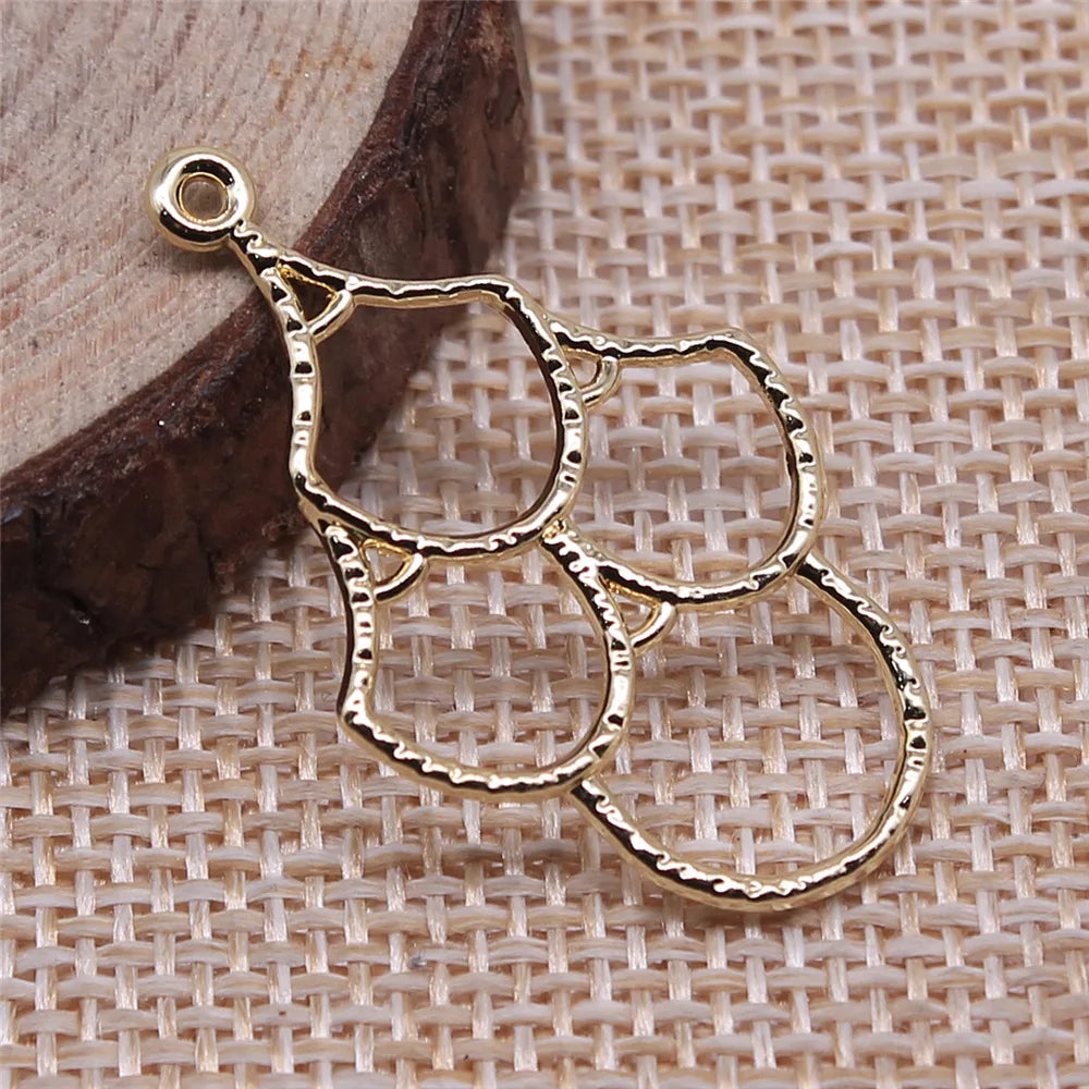 34x21mm 0.95g KC Gold Zinc Alloy Geometric Charm Pendant for DIY Necklace Bracelet Jewelry Making