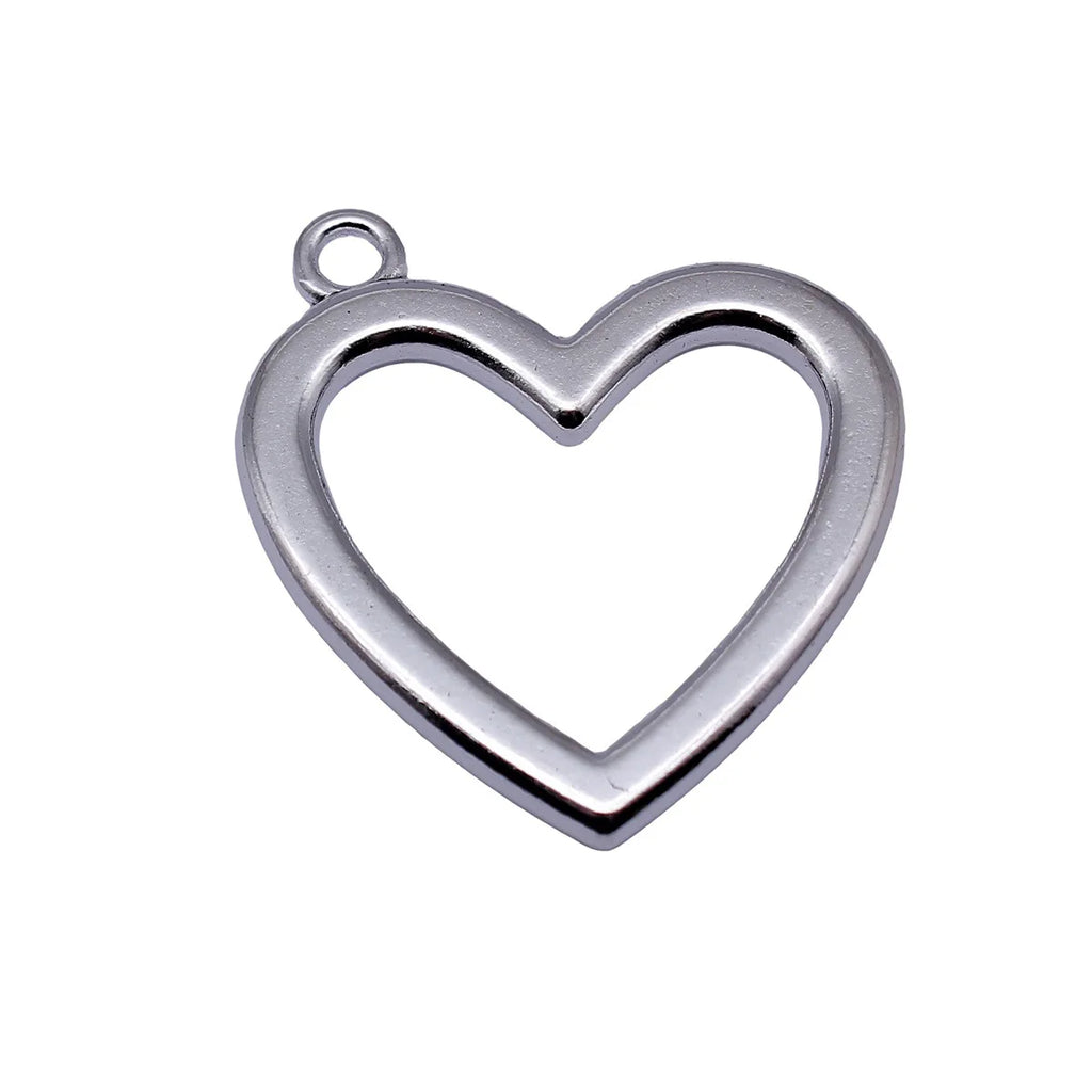 42x39mm 12.2g Antique Silver Zinc Alloy Hollow Heart large charm pendant for DIY necklace jewelry making