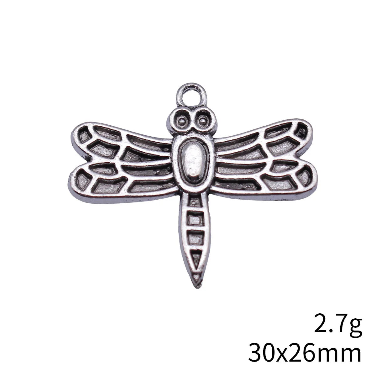 30x26mm 2.7g Antique Silver Zinc Alloy Dragonfly Charm Pendant for DIY Necklace Bracelet Jewelry Making