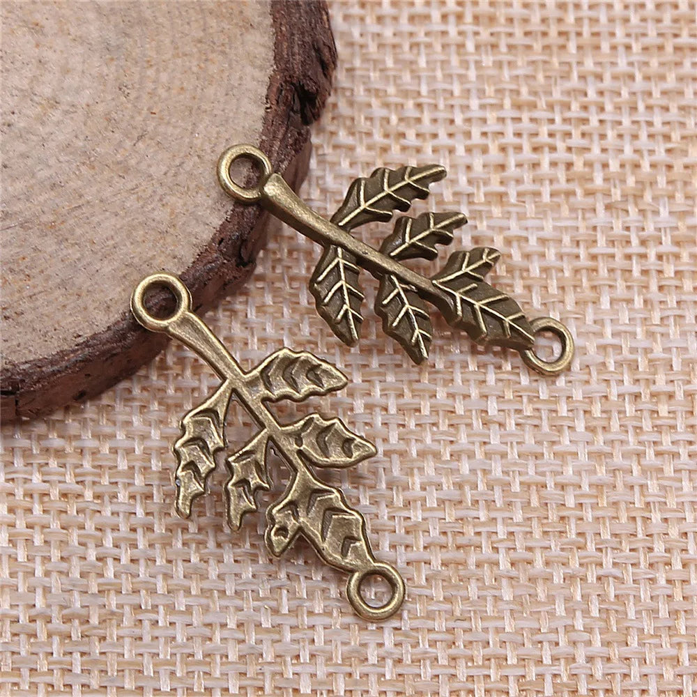 32x17mm 1.7g Multicolor Zinc Alloy Tree Branch Connector Charm for Bracelet Necklace Jewelry Making