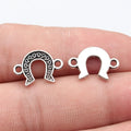 17x12mm 0.72g Multicolor iron Flower Horseshoe connector charm for DIY jewelry making
