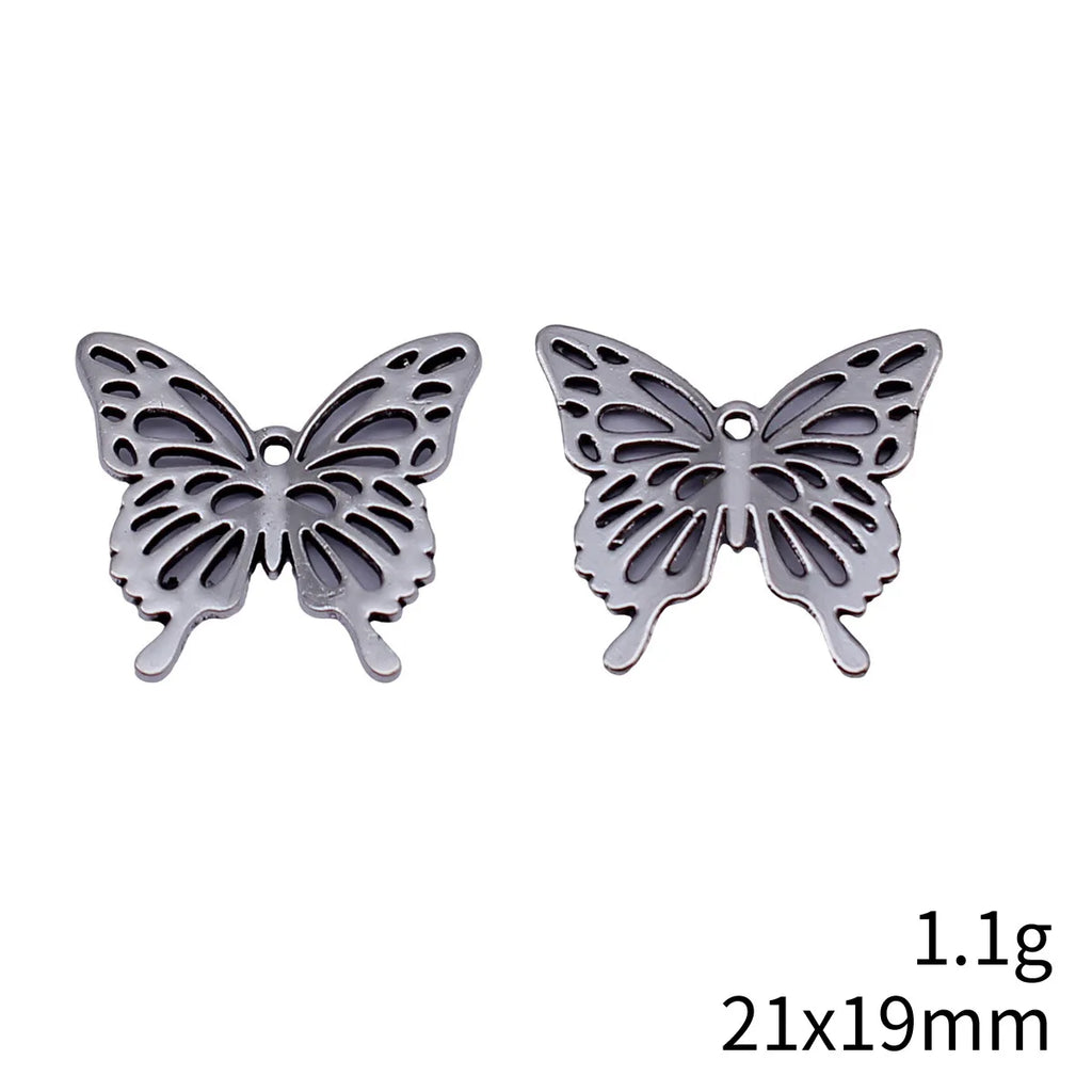 21x19mm 1.1g Antique Silver Zinc Alloy Butterfly Charm Pendant for DIY Necklace Bracelet Jewelry Making