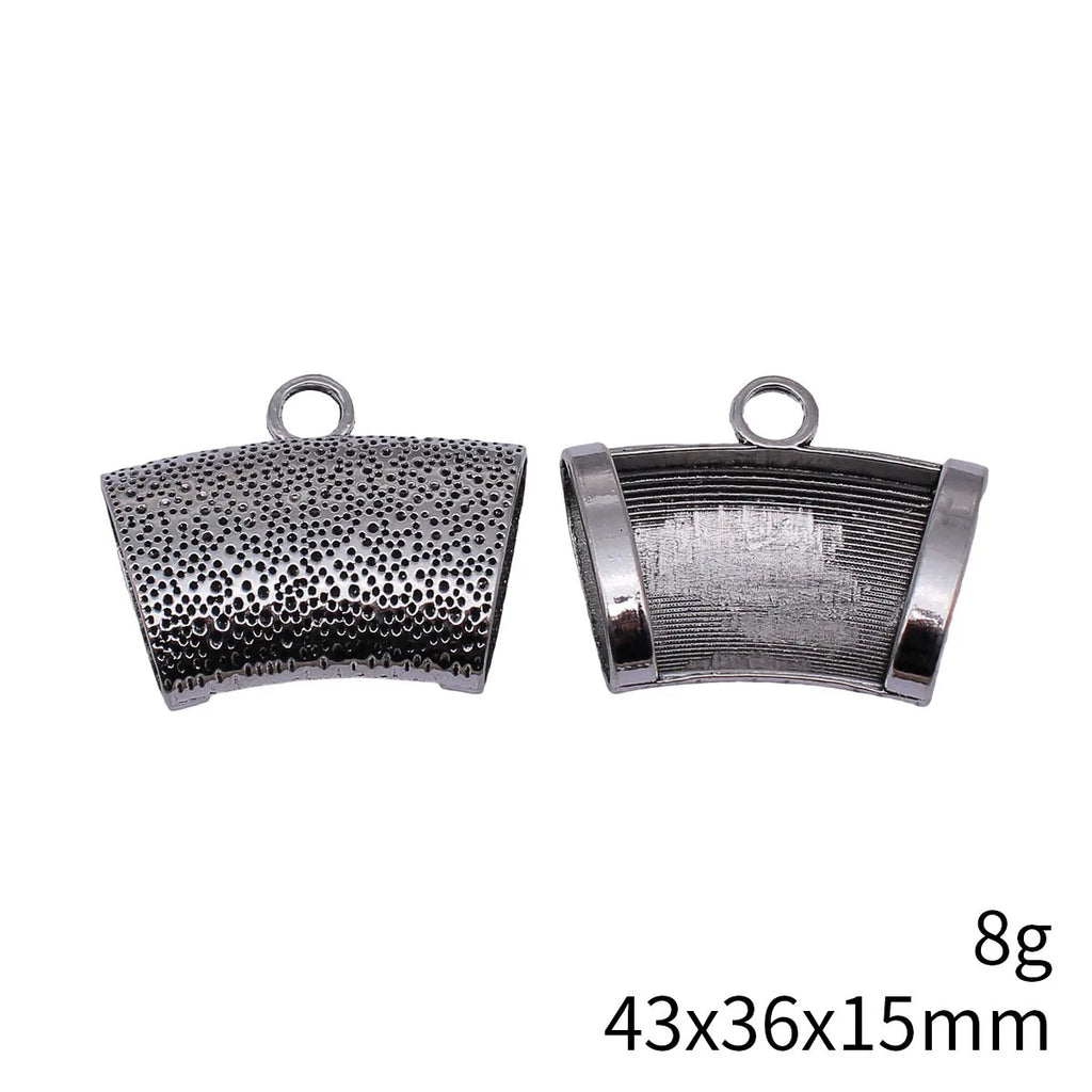 43x36x15mm 8g Antique Silver Zinc Alloy Dotted Scarf Buckle Jewelry Findings for DIY Accessories