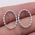 15x20mm 0.5g Antique Silver Zinc Alloy Carved Oval Ring Charm Pendant for DIY Jewelry Making