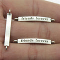 4x32mm 0.8g Antique Silver Zinc Alloy Friends Forever Connector Charm for Bracelet DIY Jewelry Making
