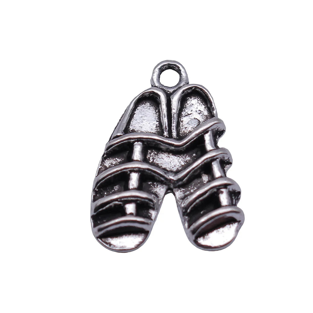 20x14mm 1.5g Antique Silver Tone Zinc Alloy Sandal Charm Pendant for DIY Bracelet Necklace Making
