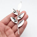 122x49mm 23.2g Antique Silver Zinc Alloy Olive Branch Charm Pendant for DIY Necklace Jewelry Making