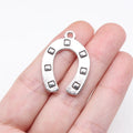 30x22mm 3.5g Antique Silver Iron Horseshoe Charm Pendant for DIY Bracelet Necklace Jewelry Making